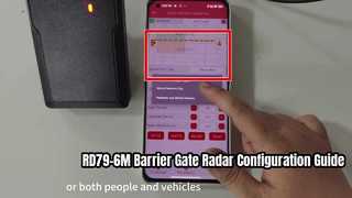 Guide d'installation et de configuration des paramètres de l'application radar de barrière RD79-6M